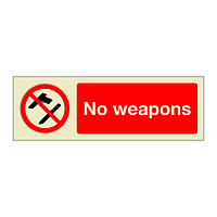 No weapons (Marine Sign)