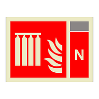 Fixed fire extinguishing battery with Nitrogen Identification (Marine Sign)