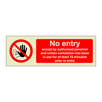 No entry except by authorised personnel (Marine Sign)