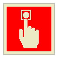Manually operated fire alarm call point symbol (Marine Sign)