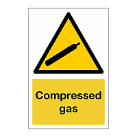 Compressed gas sign
