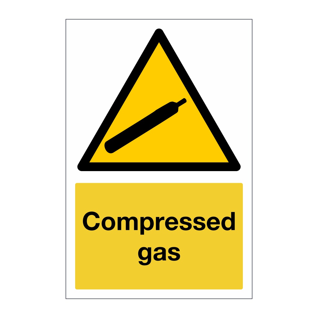 Compressed gas sign