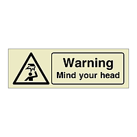 Warning Mind your head (Marine Sign)