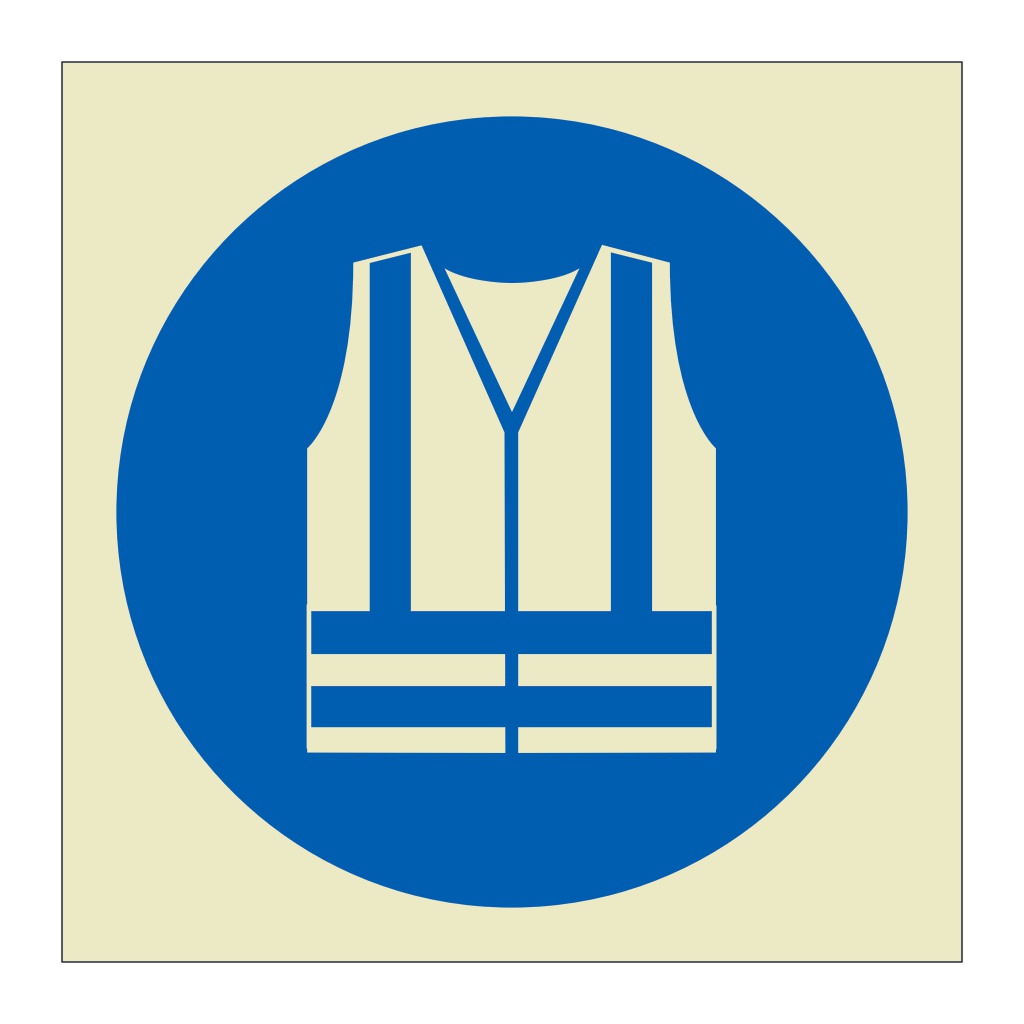 High visibility clothing symbol (Marine Sign)