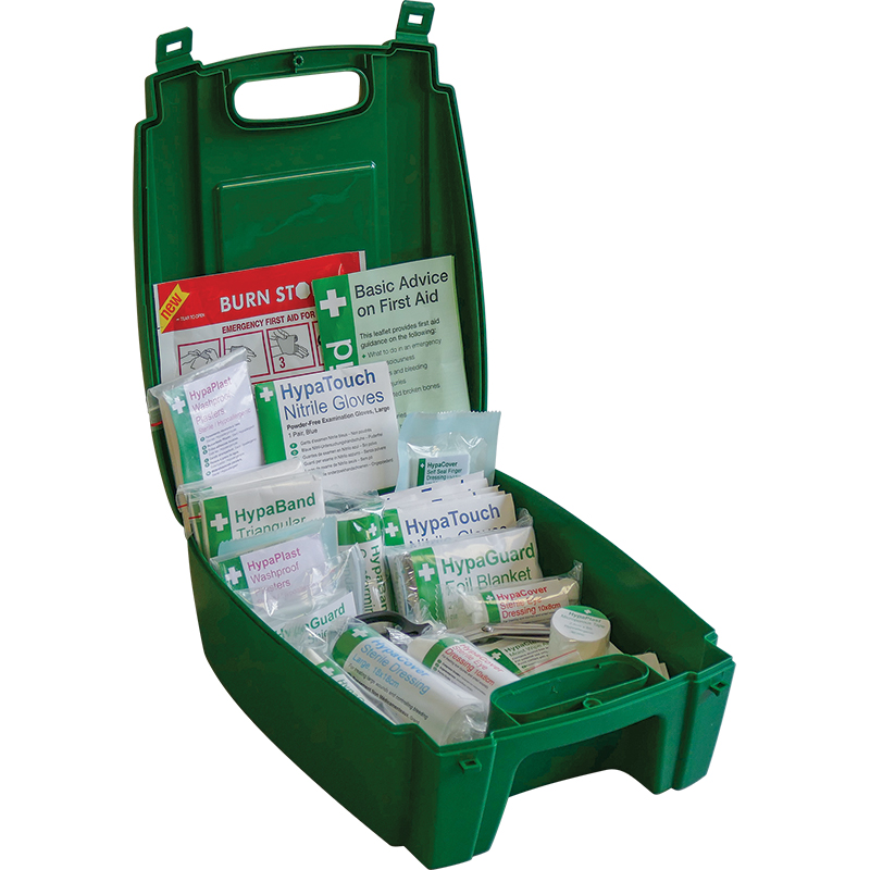 Evolution British Standard Compliant Workplace First Aid Kit in Green Case (Small)