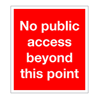 No public access beyond this point sign