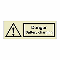 Danger Battery charging (Marine Sign)