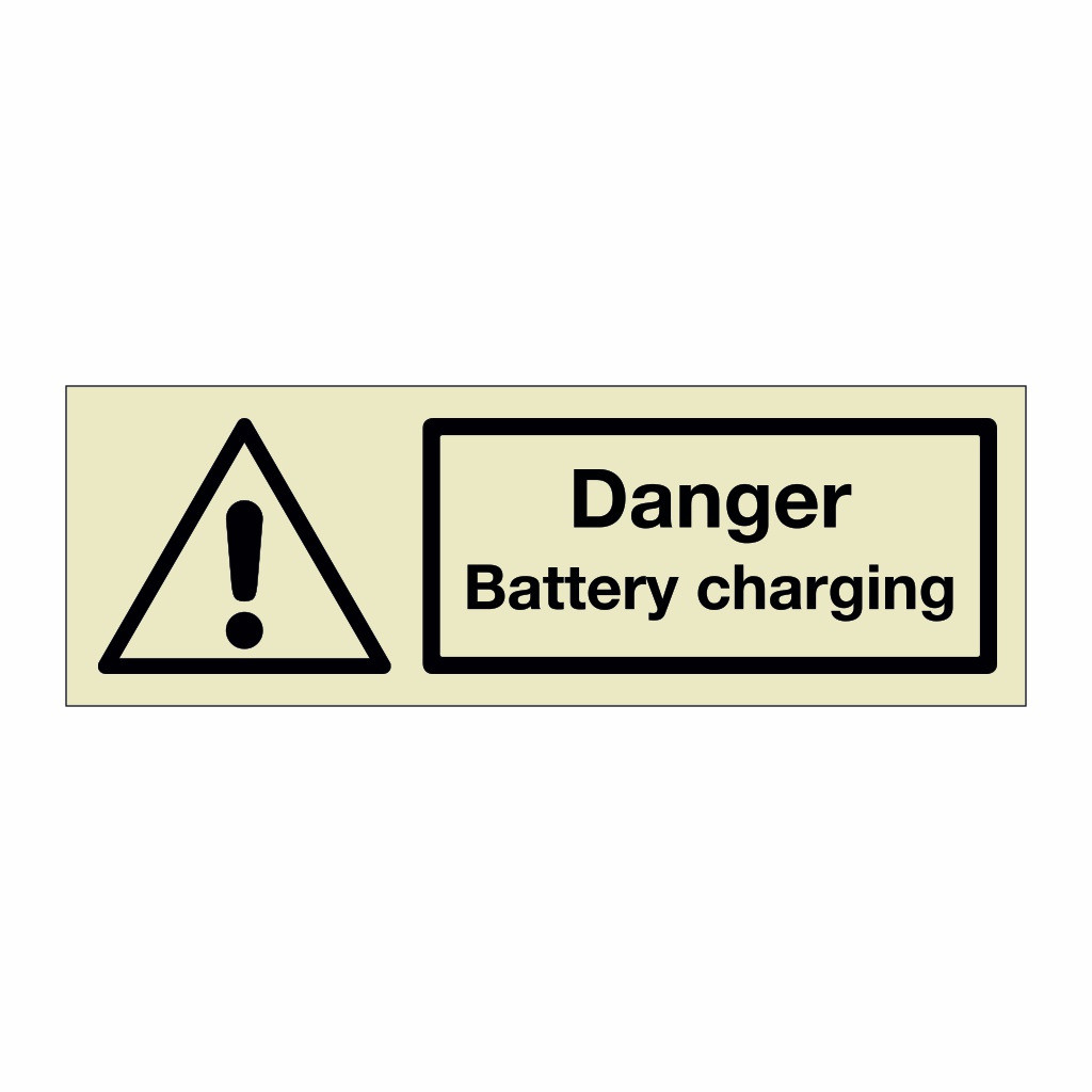 Danger Battery charging (Marine Sign)