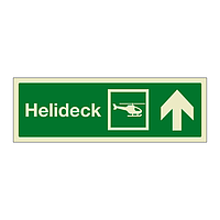 Helideck with up directional arrow (Marine Sign)