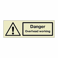 Danger Overhead working (Marine Sign)