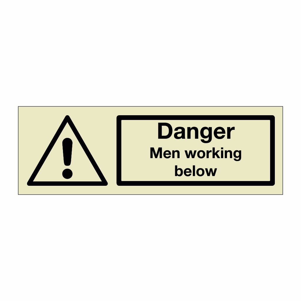 Danger Men working below (Marine Sign)