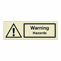 Warning Hazards (Marine Sign)