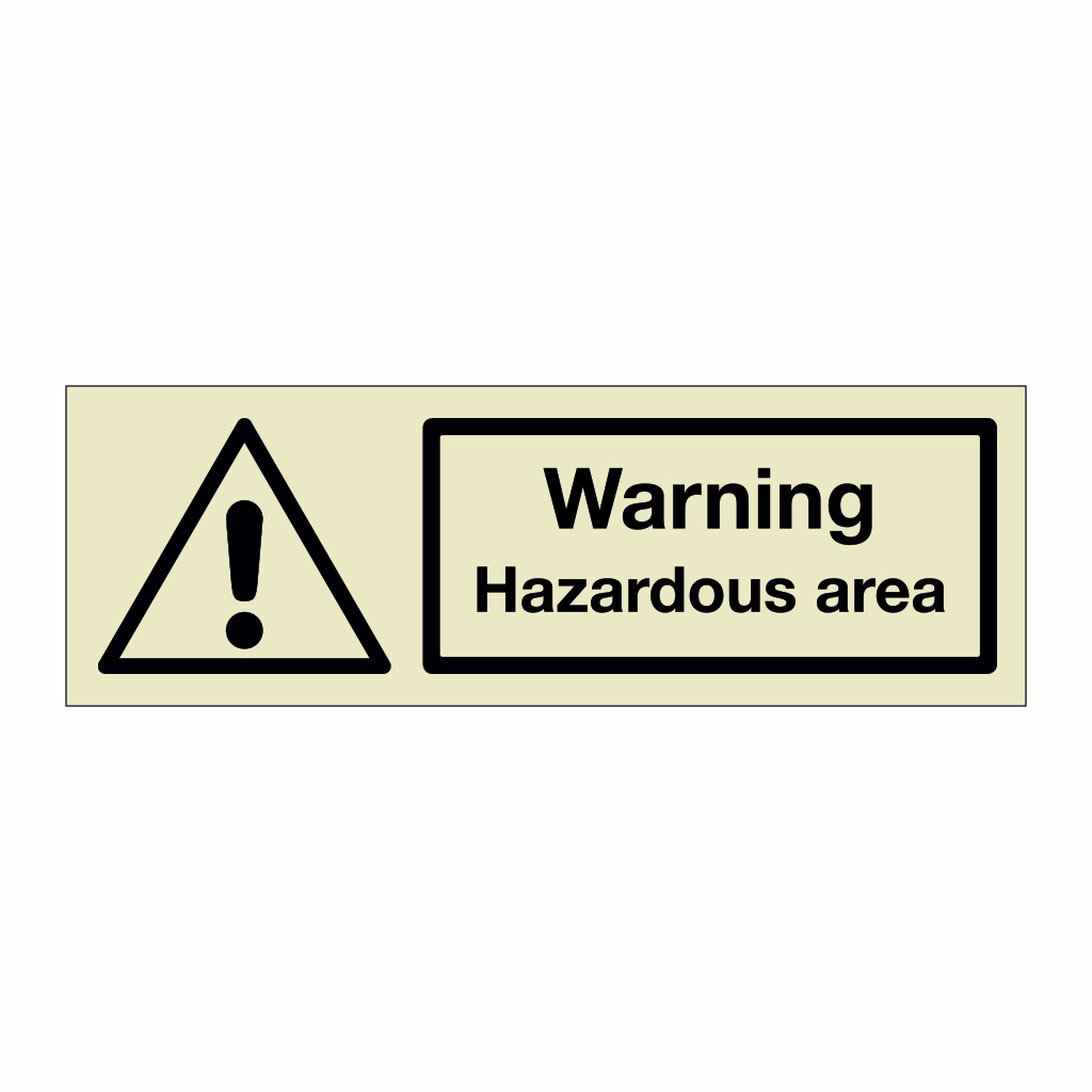 Warning Hazardous area (Marine Sign)