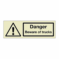 Danger Beware of trucks (Marine Sign)