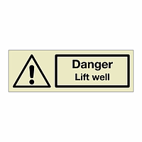 Danger Lift well (Marine Sign)