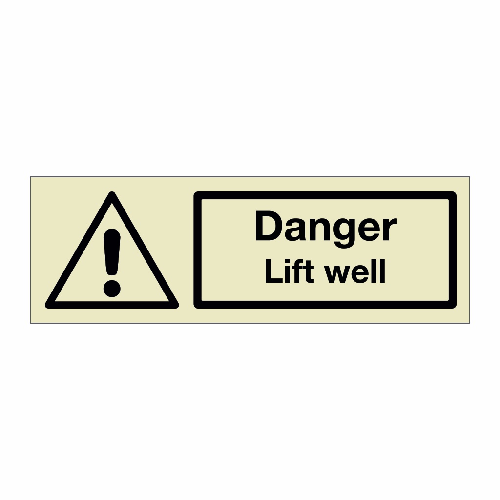 Danger Lift well (Marine Sign)