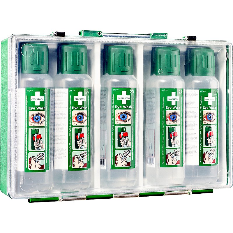 Cederroth Eye Wash Case with 5 Eye Wash Bottles