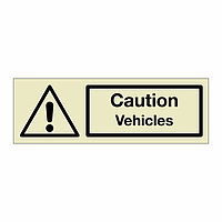 Caution Vehicles (Marine Sign)