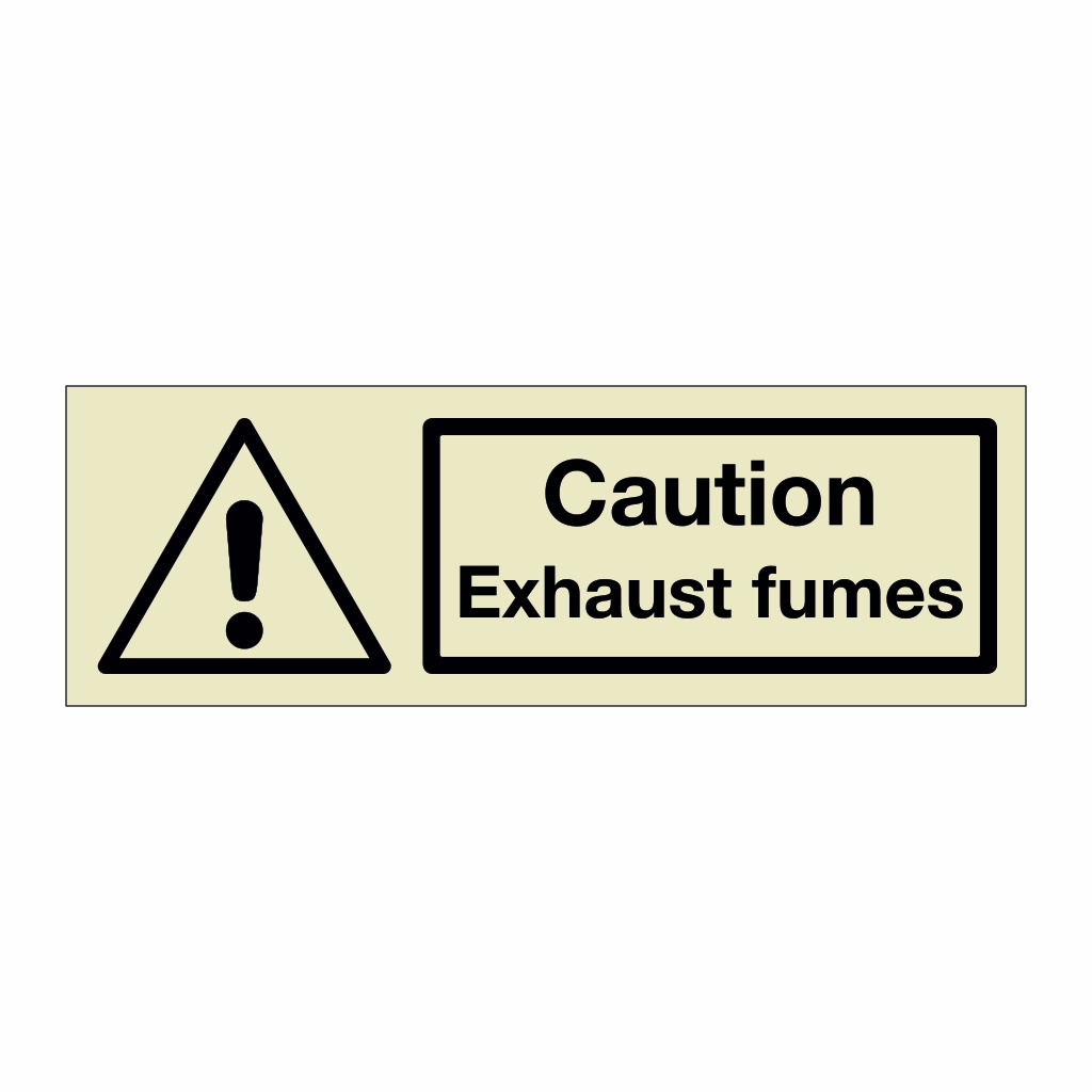 Caution exhaust fumes (Marine Sign)