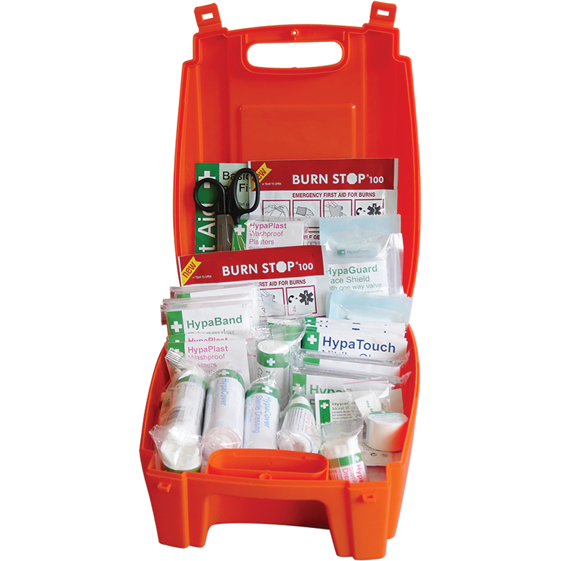 Evolution British Standard Compliant Workplace First Aid Kit in Orange Case (Medium)
