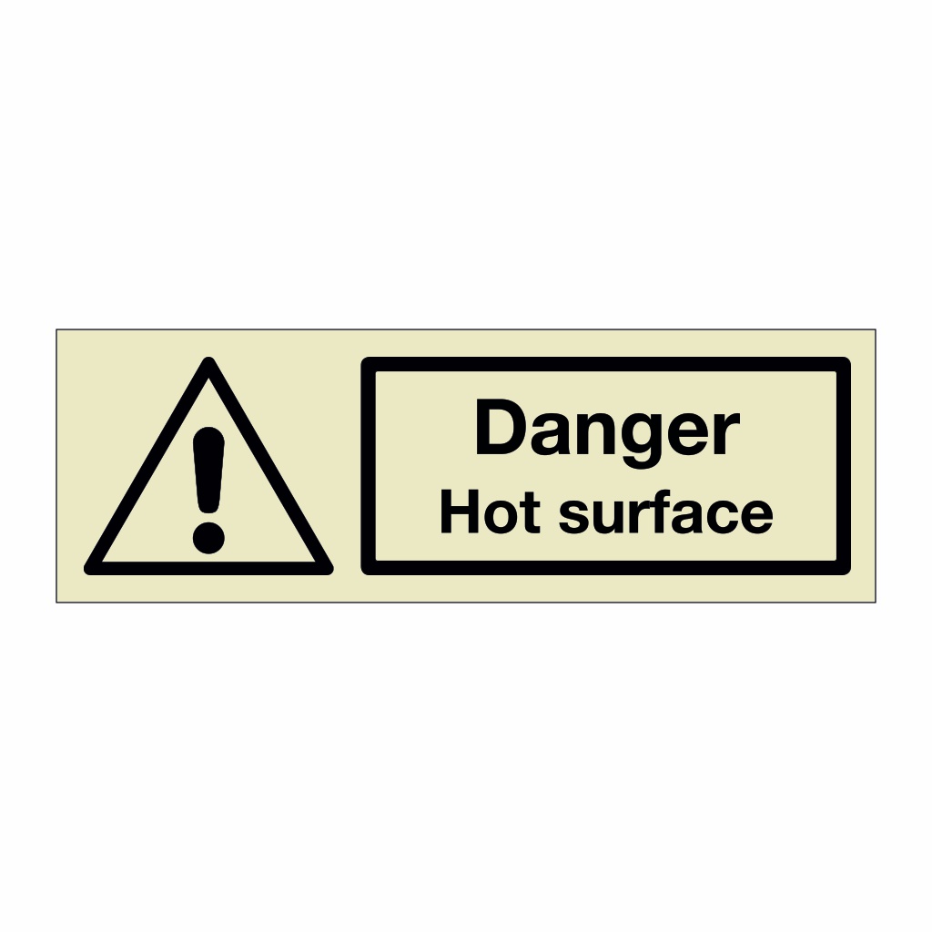Danger Hot surface (Marine Sign)