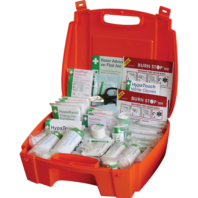 Evolution British Standard Compliant Workplace First Aid Kit in Orange Case (Large)