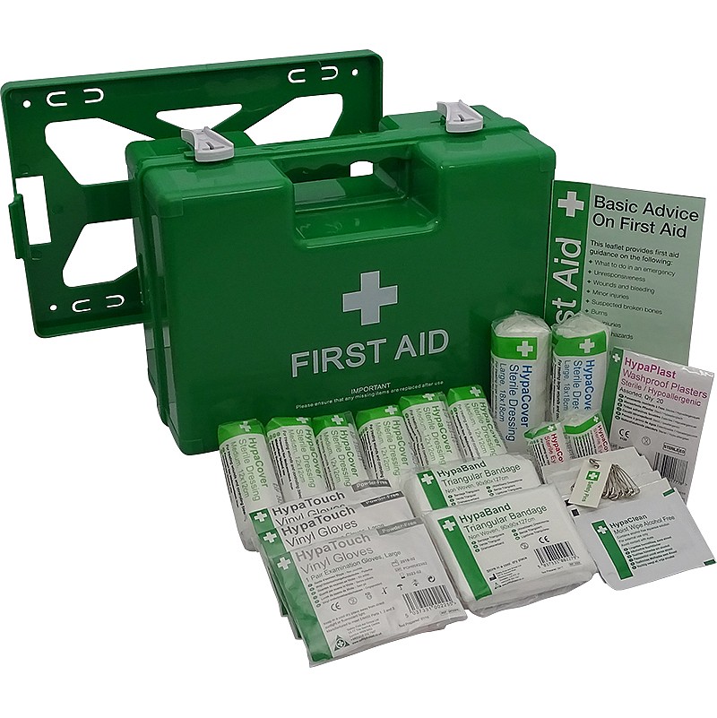 Deluxe 1-10 Persons Statutory First Aid Kit in Green Case
