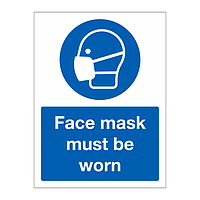 Face mask must be worn sign