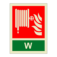 Fire hose reel with Water Identification (Marine Sign)