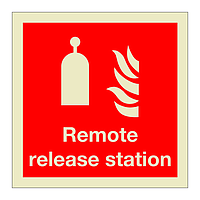 Remote release station with text (Marine Sign)
