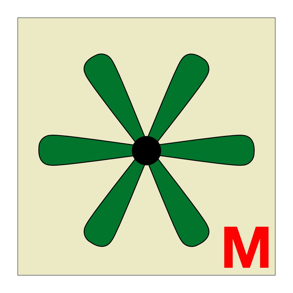 Machinery ventilation fan (Marine Sign)