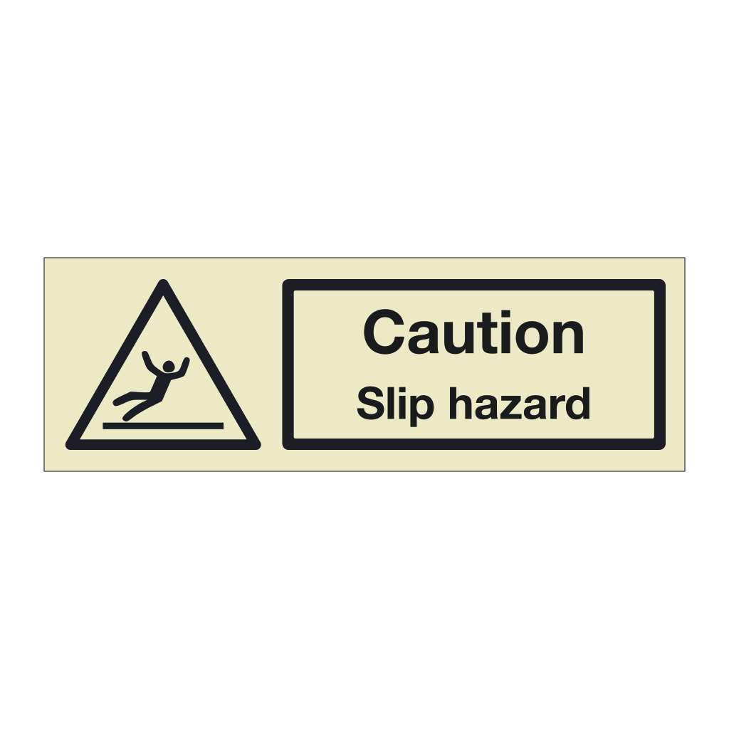 Caution Slip hazard (Marine Sign)