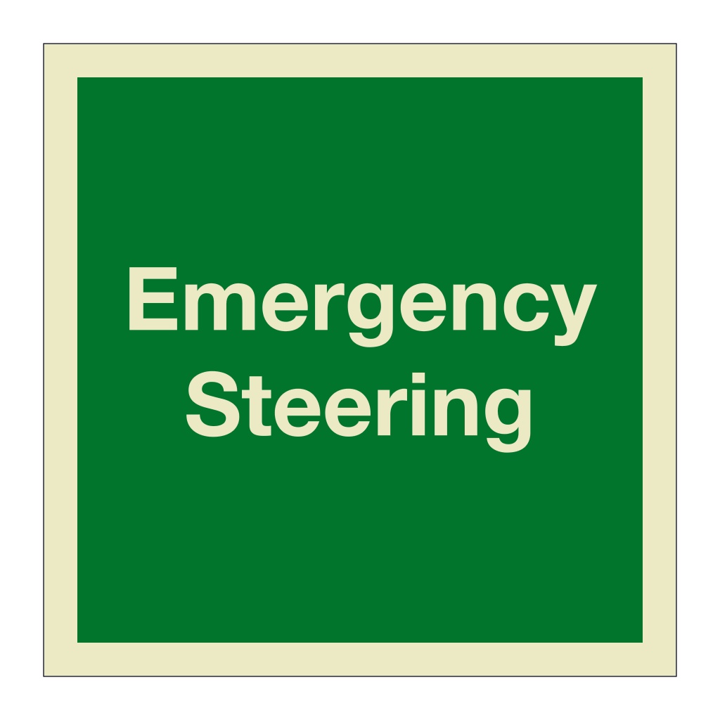 Emergency steering (Marine Sign)