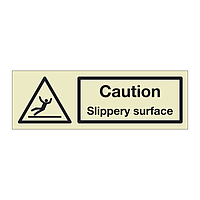 Caution Slippery surface (Marine Sign)