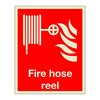 Fire hose reel with text (Marine Sign)
