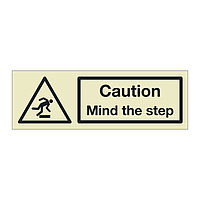 Caution Mind the step (Marine Sign)