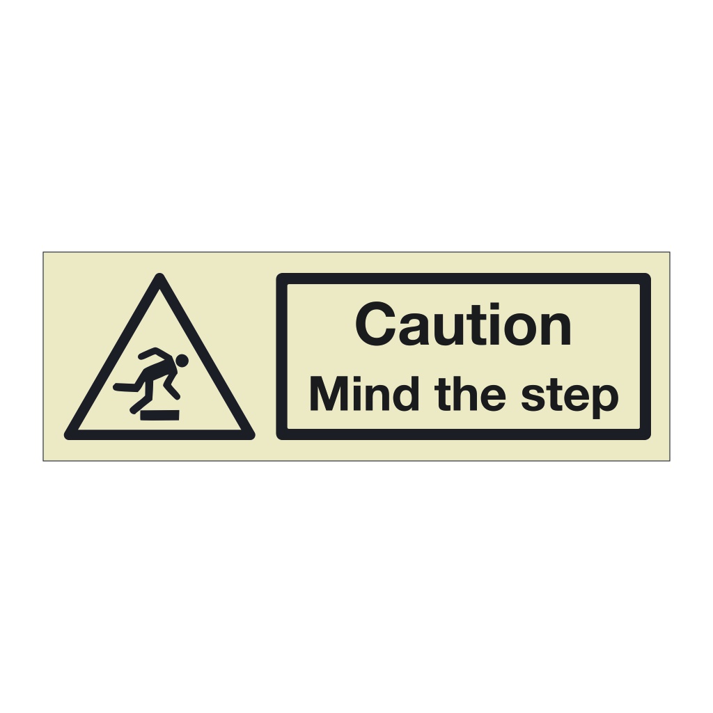 Caution Mind the step (Marine Sign)