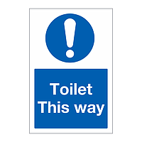Toilet this way sign