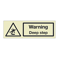 Warning Deep step (Marine Sign)