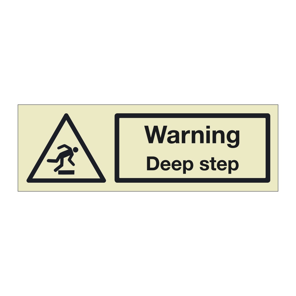 Warning Deep step (Marine Sign)