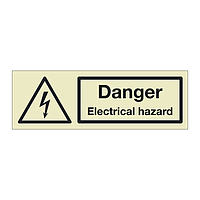 Danger Electrical hazard (Marine Sign)