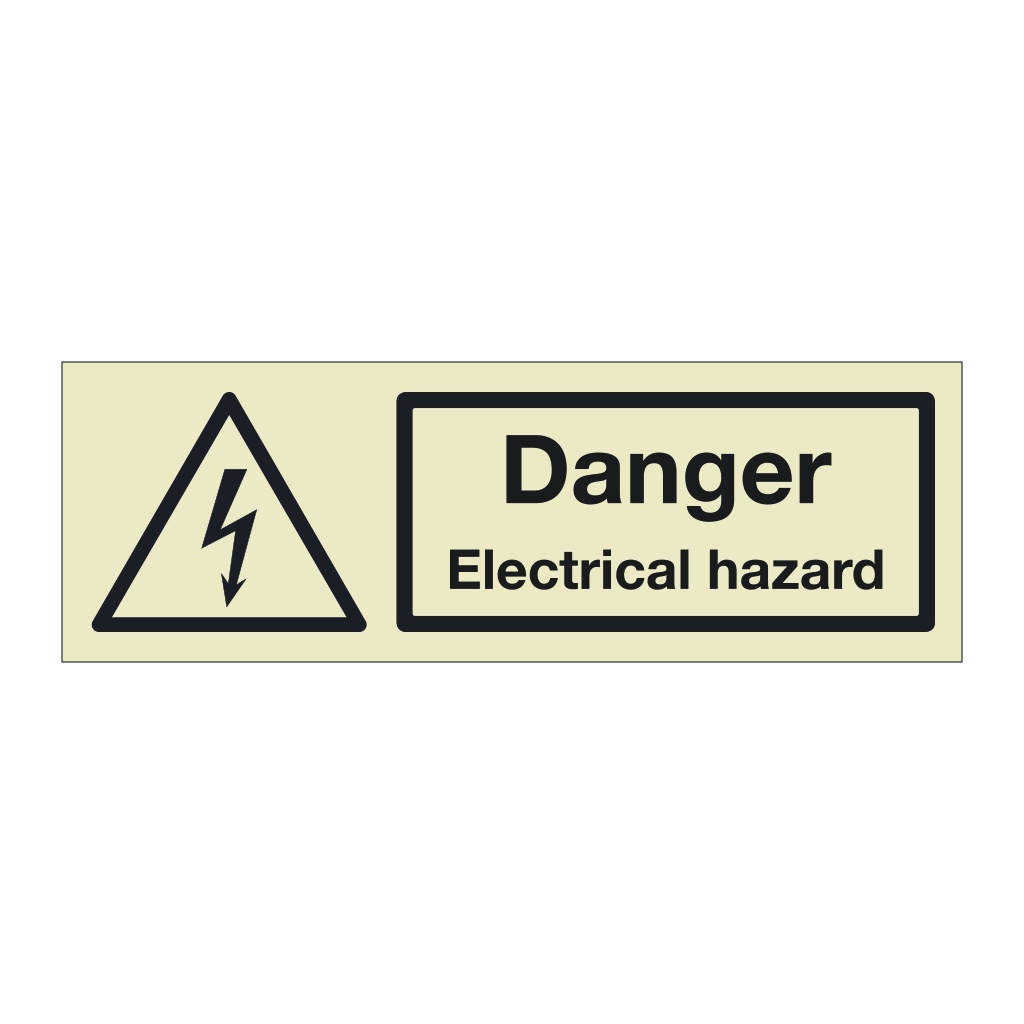 Danger Electrical hazard (Marine Sign)