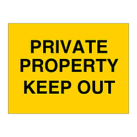 Private property Keep out sign