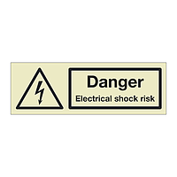 Danger Electrical shock risk (Marine Sign)