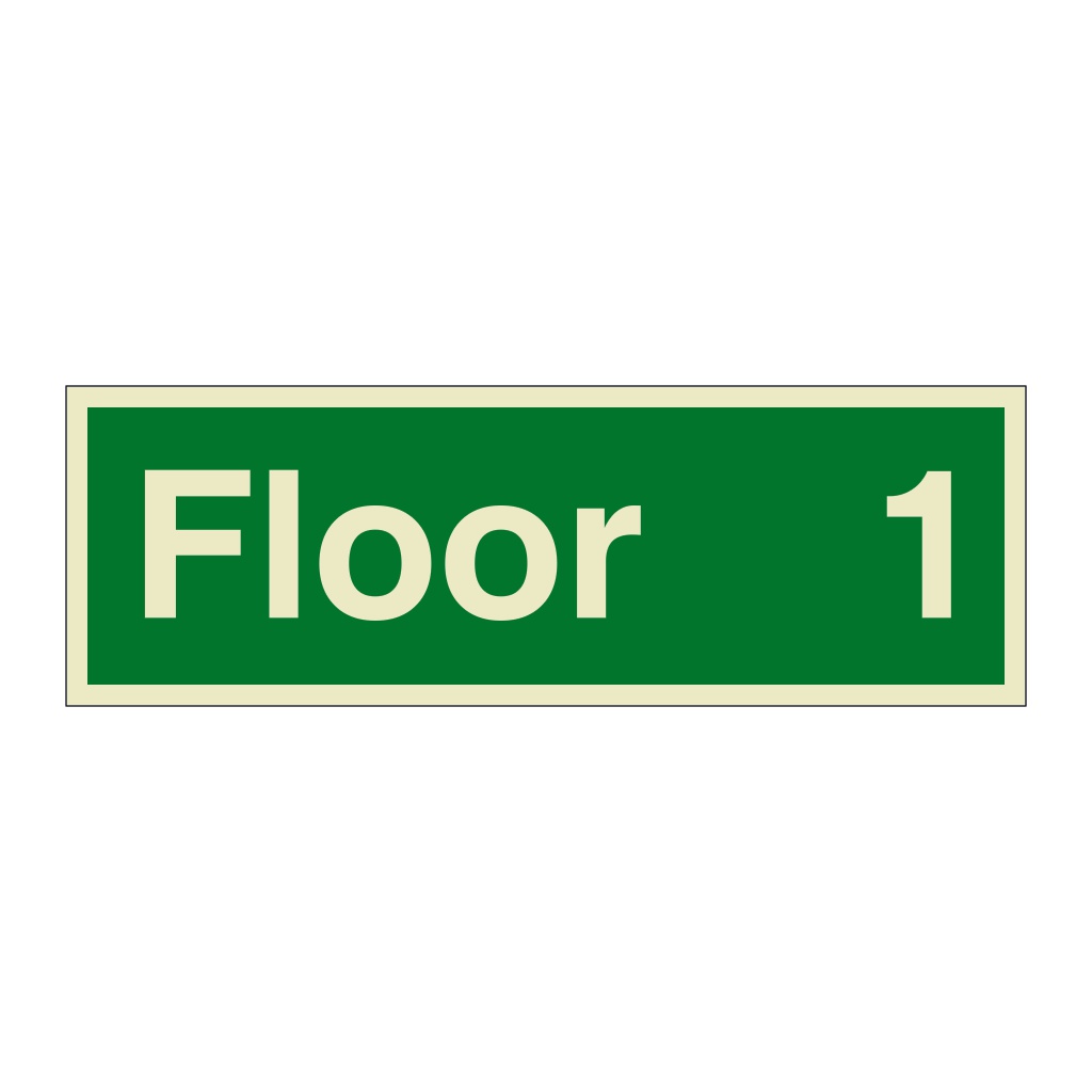 Floor 1 sign