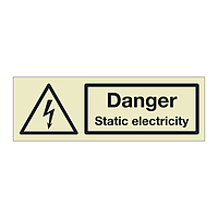 Danger Static electricity (Marine Sign)