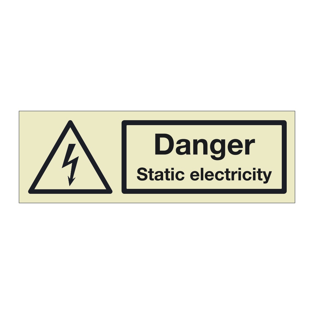 Danger Static electricity (Marine Sign)