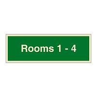 Rooms 1 - 4 sign