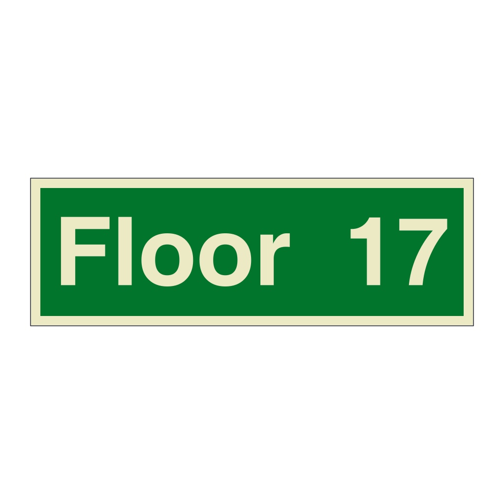 Floor 17 sign