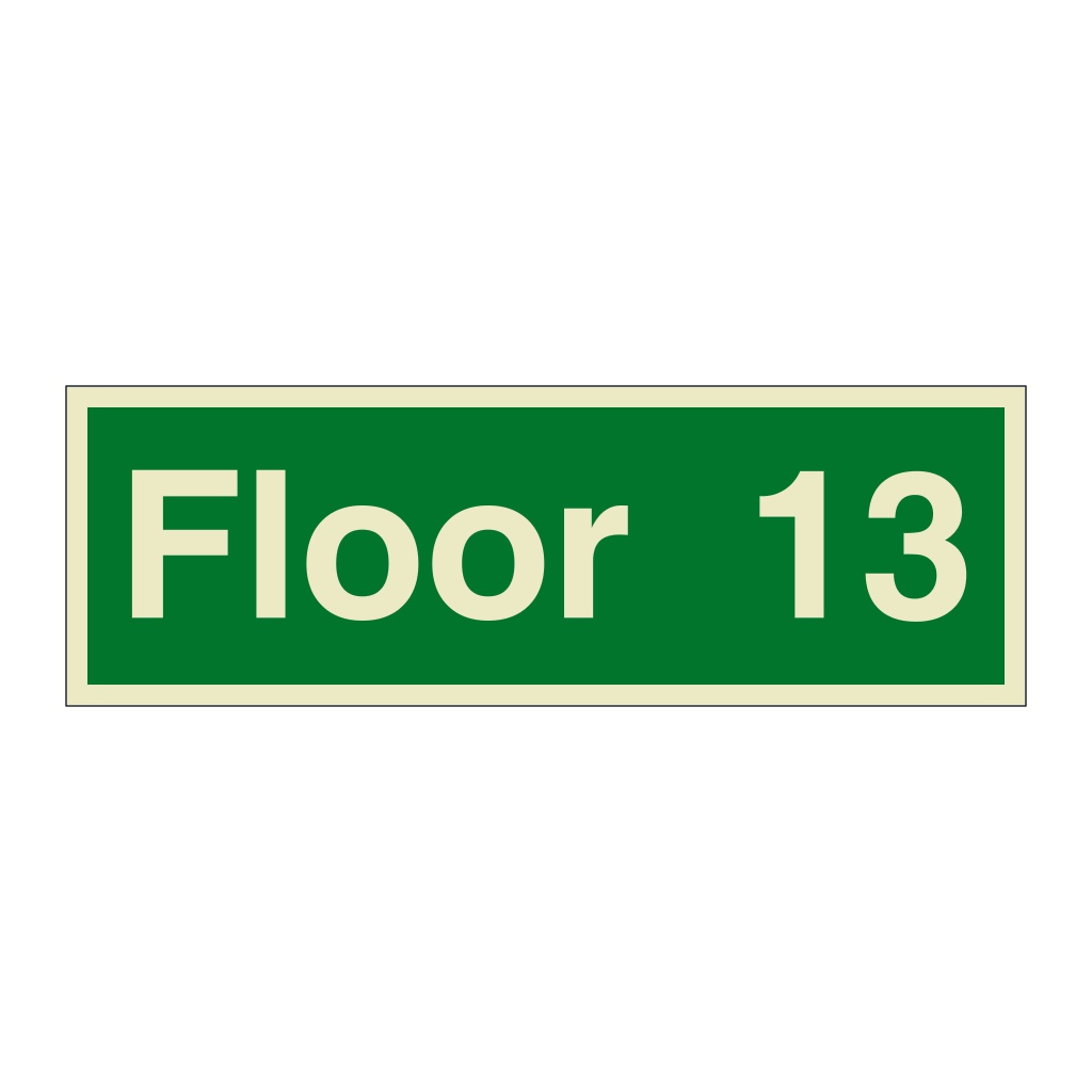 Floor 13 sign